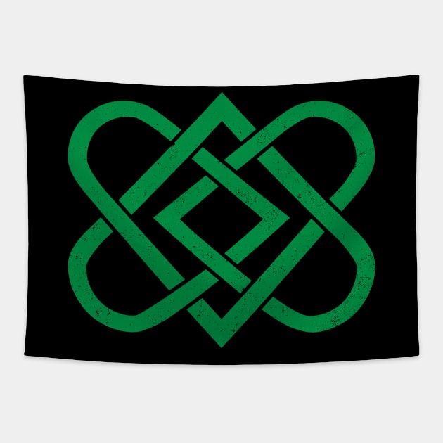 Vintage Celtic Knot Heart - St Patricks Tapestry by skauff