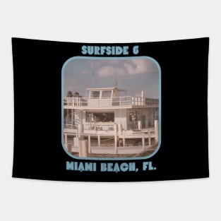 Retro Photo Surfside 6 Miami Beach Tapestry