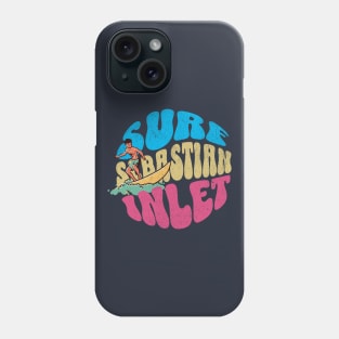 Surf Sebastian Inlet Florida Vintage Surfboard Surfing Phone Case