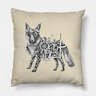Steampunk Fox Pillow