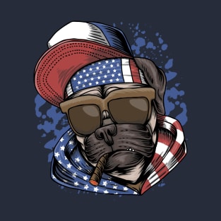 Pug dog USA T-Shirt