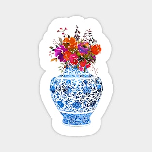 Chinese Ming Vase with Flowers Magnet