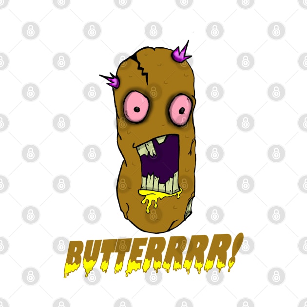 Zombie Potato Butter Scream by JonnyVsTees