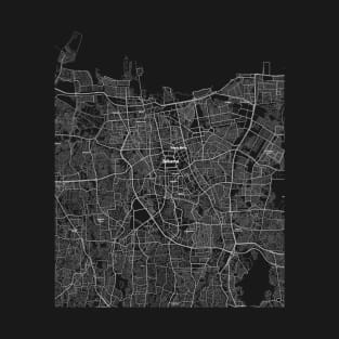 4K Jakarta Indonesia Map | HD Jakarta Indonesia Map | Black And White Map Of Jakarta Indonesia T-Shirt