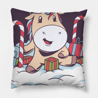 Santa Unicorn Pillow