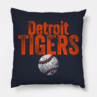 Tigers Baseball Weathered Pillow