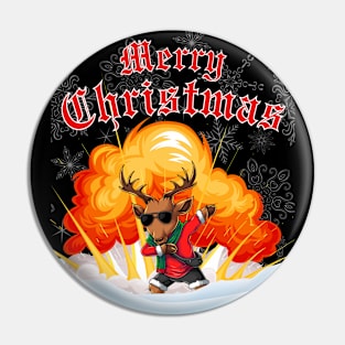 Merry Christmas Dab-splosion Pin