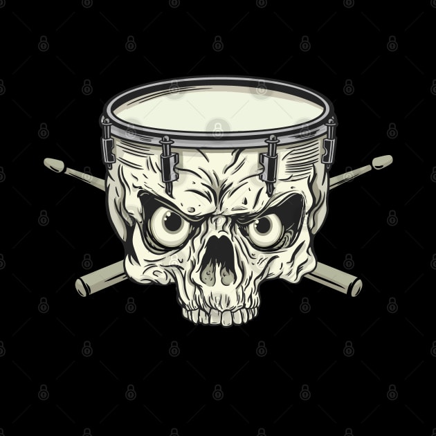 Skull Drum Corps - Drum and Sticks by Graphic Duster