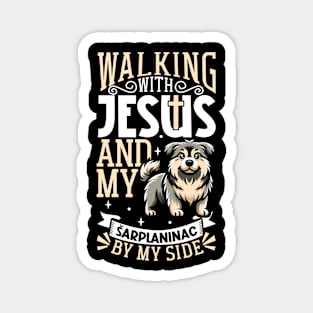 Jesus and dog - Sharr dog Magnet