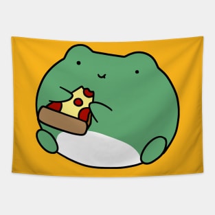 Frog Eating Pizza Tapestry