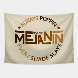 Made With Melanin | Black Woman | African American | Black Lives Tapestry