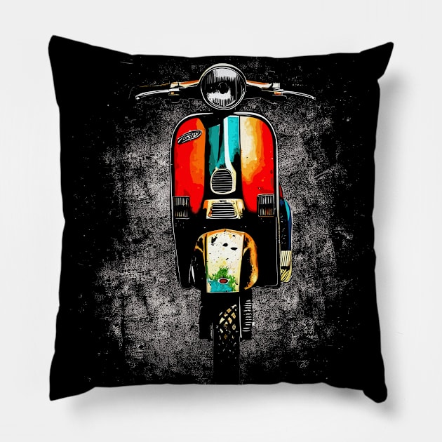 Motor Scooter Pillow by podtuts