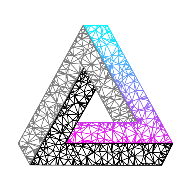 Impossible Triangle (Cyan Magenta Gradient) by TRIME