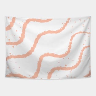 Coral Waves Sand Beach Pattern Tapestry