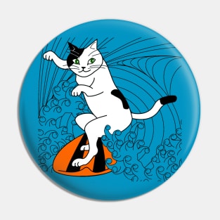 Surfin' Cat Pin