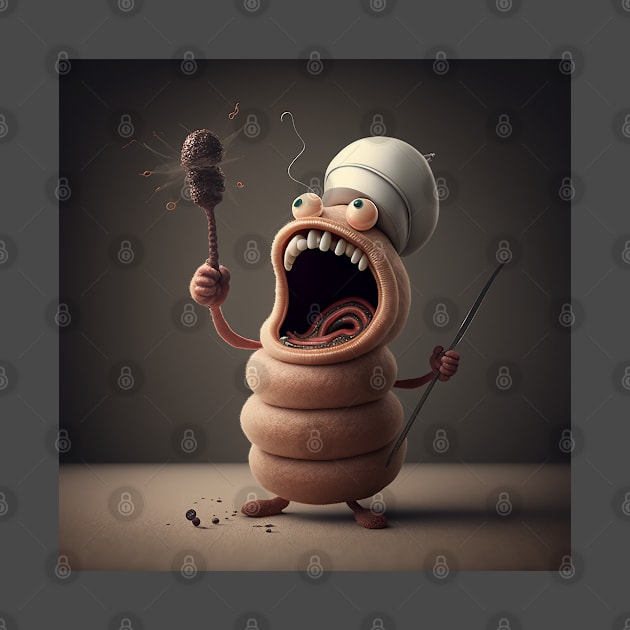 Worm Chef Screams at Line Cooks by Bee's Pickled Art