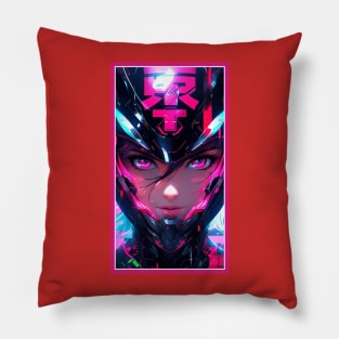 Anime Race Girl | Special Anime Artwork | Pink Red Black Blue Chibi Manga Anime Art Pillow