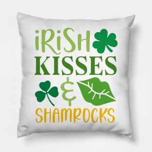 Irish Kisses and Shamrocks Pillow