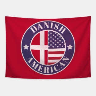 Proud Danish-American Badge - Denmark Flag Tapestry