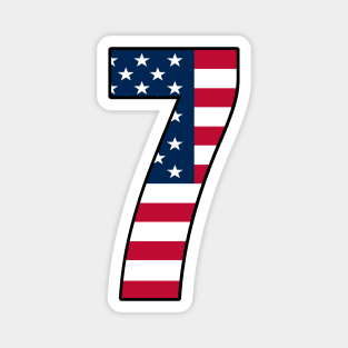 Number 7 Star Spangled Banner Magnet