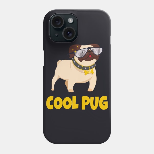 Cool Pug funny Dog Puppy Kids Gift Phone Case by Foxxy Merch
