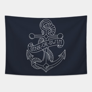 Vintage Anchor Tattoo Tapestry