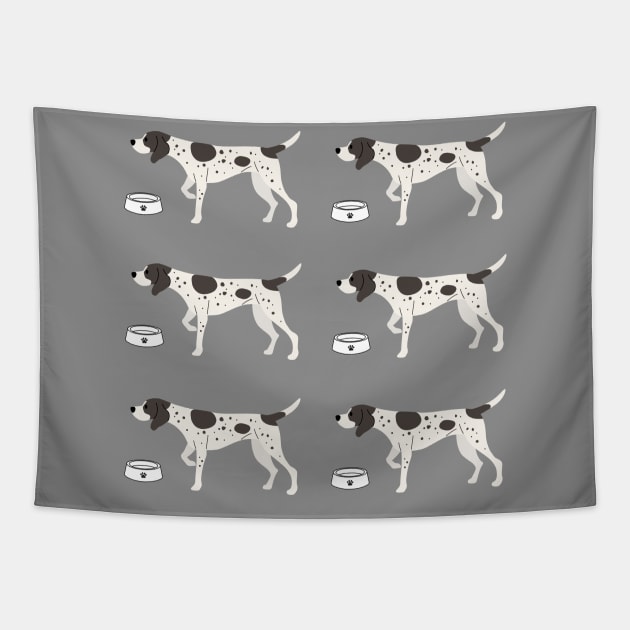 German Shorthaired Pointer Dog Pattern Tapestry by Maful