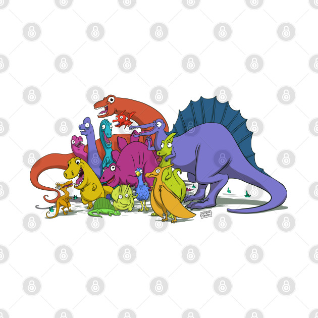 Dinosaurs are all friends and a chicken - Dinosaur - Phone Case