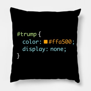 Web Design Anti Trump Funny CSS Programmer Developer Code Pillow