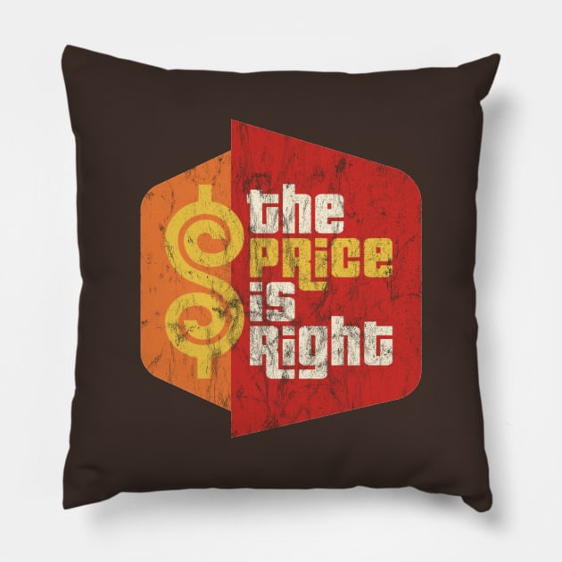 The Price is Right - Distressed Authentic Pillow by offsetvinylfilm