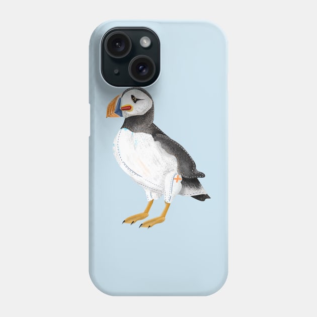 Painted Puffin Phone Case by mailboxdisco