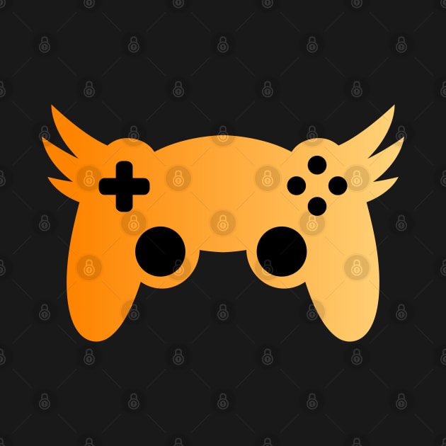 Winged Golden Video Game Controller by Axiomfox