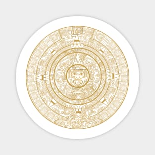 Creative Gold Aztec Emblem Gift Magnet