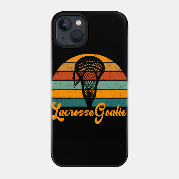 Vintage Lacrosse Goalie Retro Sunset - Lacrosse Goalie - Phone Case