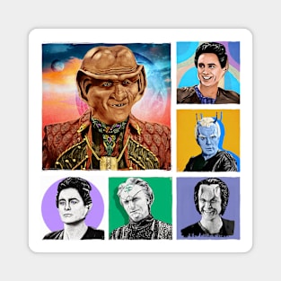 Trekkery Jeffrey is All the Aliens Collage Magnet