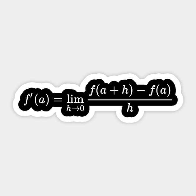 definition of the derivative dark version - Mathematics - Sticker