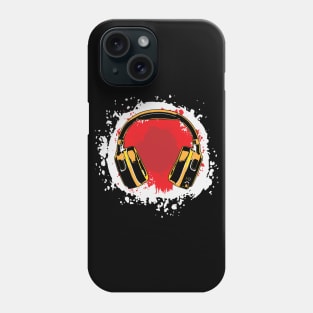 Headphones Art, Red Phone Case