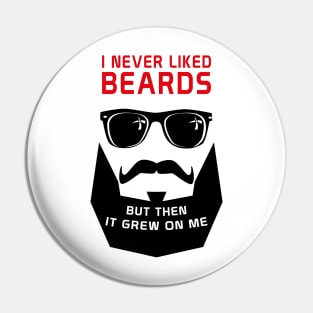 Funny Beard Joke Gift Design Pin