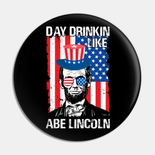 Funny 4th of July Lincoln Pin