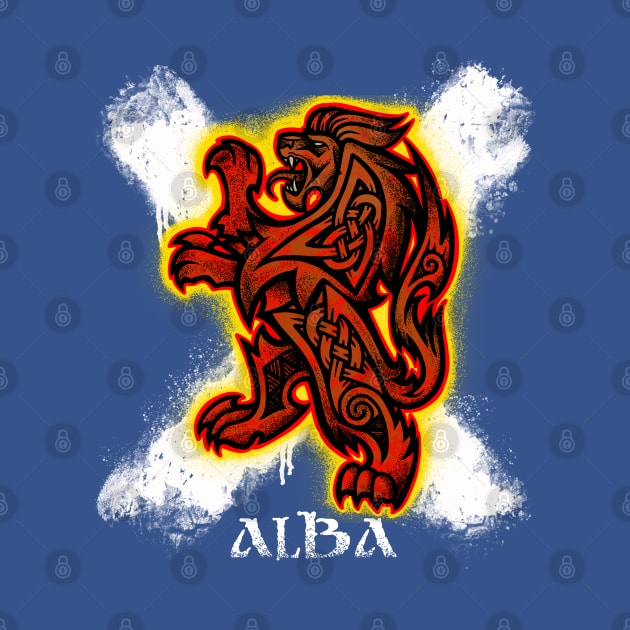 Scottish Lion and Saltire by celtichammerclub