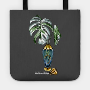 Vintage Monstera Albo Tote