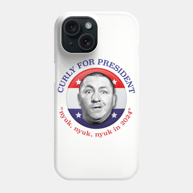 Curly For President 2024 Phone Case by Alema Art