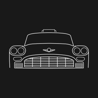 Classic old New York taxi cab white outline graphic T-Shirt