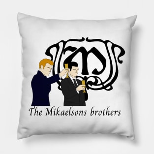 the mikaelson brothers klaus and elijah mikaelson mikaelsons' symbol crest  the originals Pillow