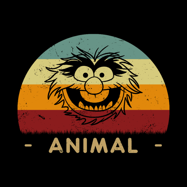 Retro Sunset - Animal Muppets by GoodIdeaTees