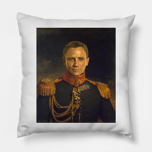 Daniel Craig - replaceface Pillow by replaceface