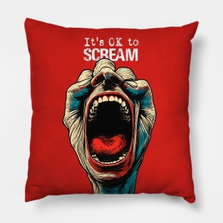 Screaming Hand: It's OK to Scream Pillow