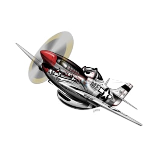 P-51 Mustang WWII Warbird Cartoon T-Shirt