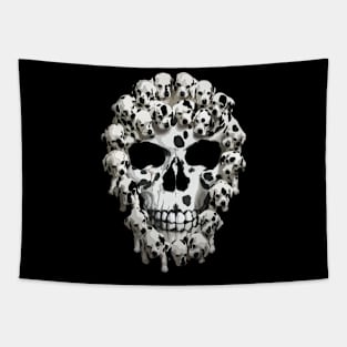 Dalmatian Dog Skull Puppy Skeleton Design Tapestry