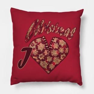 I LOVE CHRISTMAS - Open heart zipper Pillow